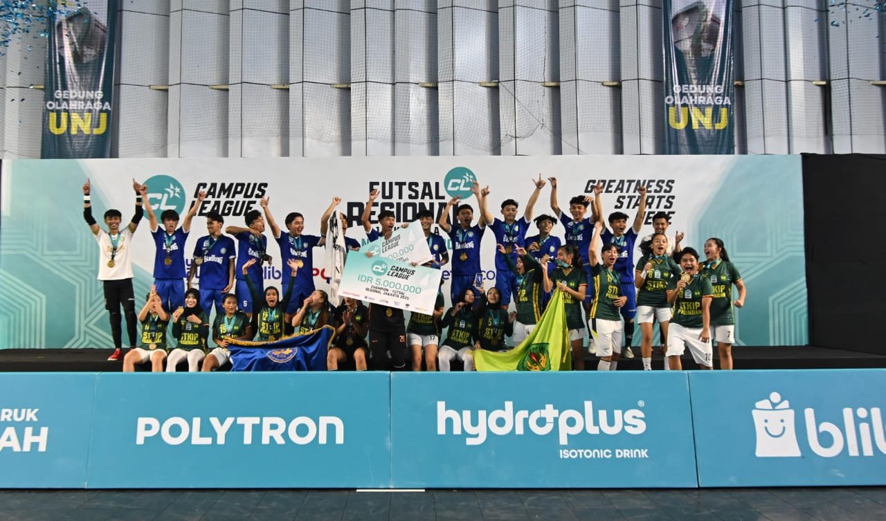 UIN Bandung Juara Putra, STKIP Pasundan Sabet Titel Putri di Campus League Futsal Jakarta