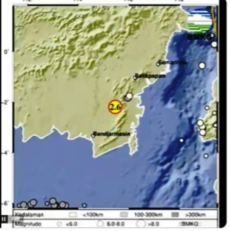 Gempa Dangkal M2,6 Guncang Balangan