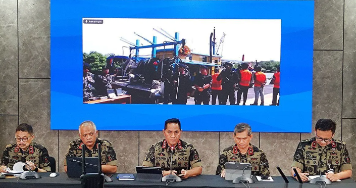 KKP Tangkap Tiga Kapal Pencuri Ikan Berbendera Malaysia di Selat Malaka