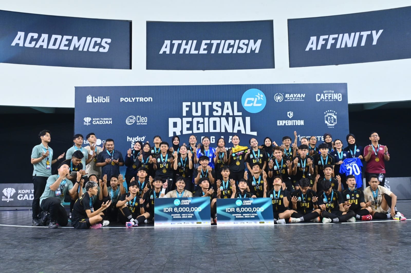 UNY Sapu Bersih Gelar Juara Campus League Futsal Yogyakarta
